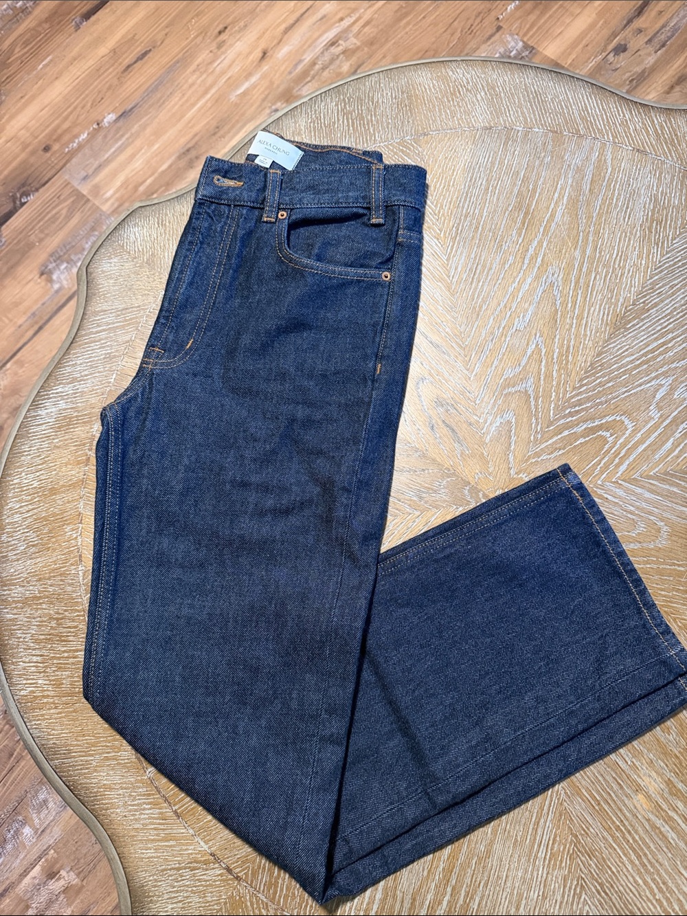 Alexa Chung for Madewell Franny Straight Jean in Rinse Wash NWOT